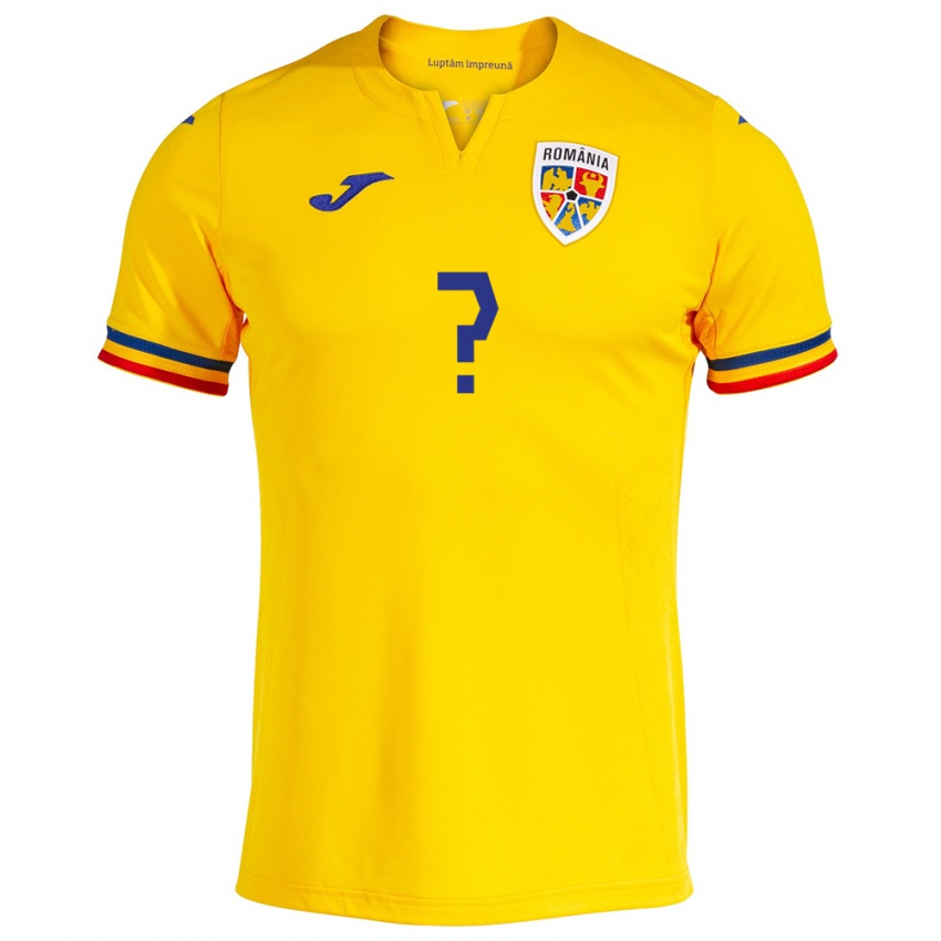 Homem Camisola Romênia Seu Nome #0 Amarelo Principal 24-26 Camisa Brasil