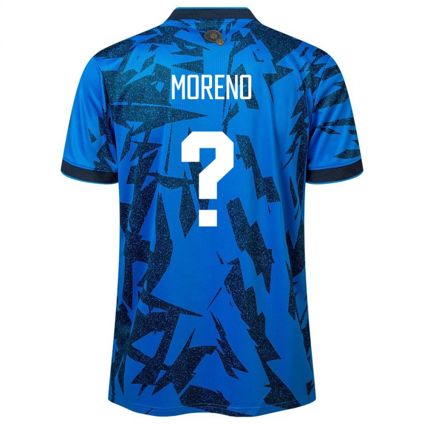 Homem Camisola El Salvador Amando Moreno #0 Azul Principal 24-26 Camisa Brasil