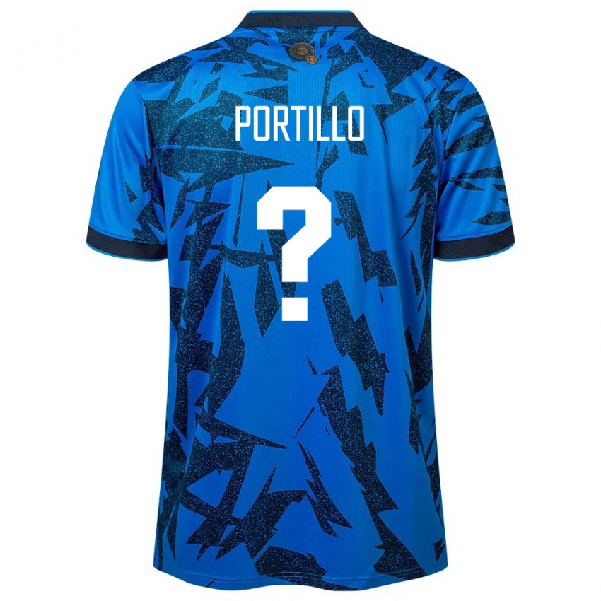 Homem Camisola El Salvador Cristian Portillo #0 Azul Principal 24-26 Camisa Brasil