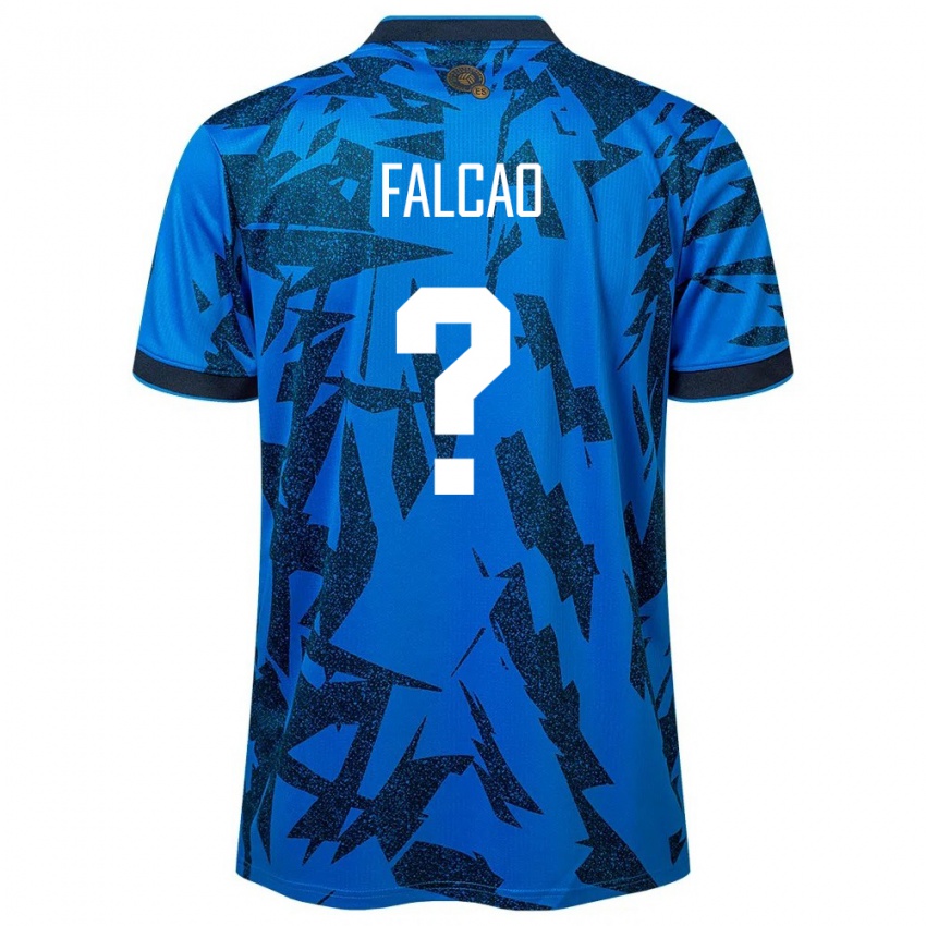 Homem Camisola El Salvador Kiano Falcao #0 Azul Principal 24-26 Camisa Brasil