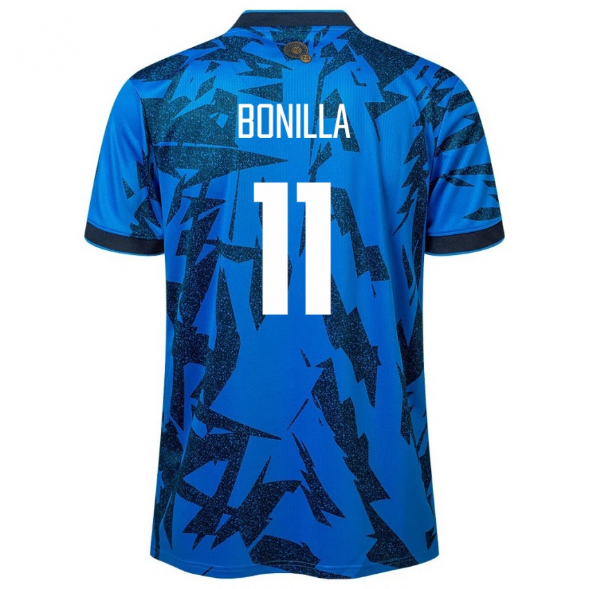 Homem Camisola El Salvador Jarell Bonilla #11 Azul Principal 24-26 Camisa Brasil
