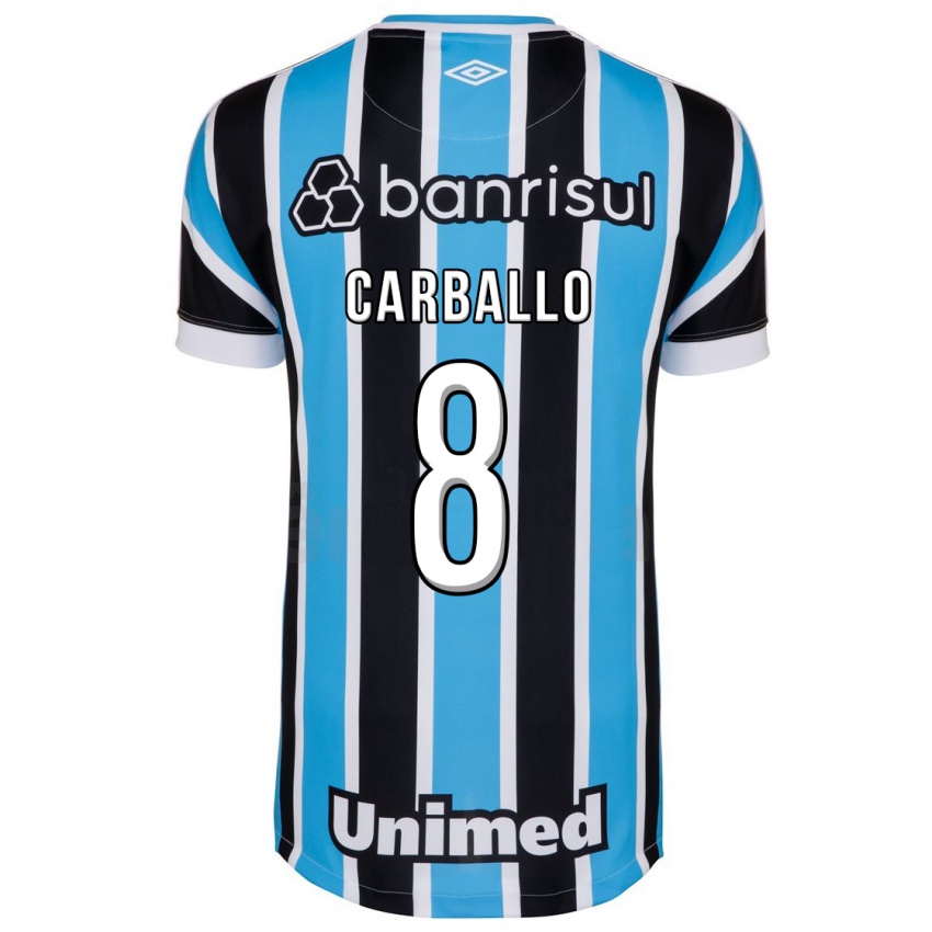Criança Camisola Felipe Carballo #8 Azul Principal 2023/24 Camisa Brasil