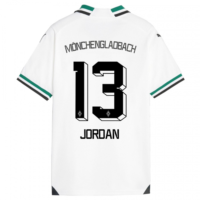 Criança Camisola Jordan #13 Branco Verde Principal 2023/24 Camisa Brasil