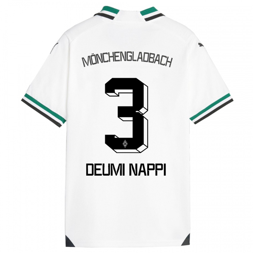 Criança Camisola Dimitrie Deumi Nappi #3 Branco Verde Principal 2023/24 Camisa Brasil