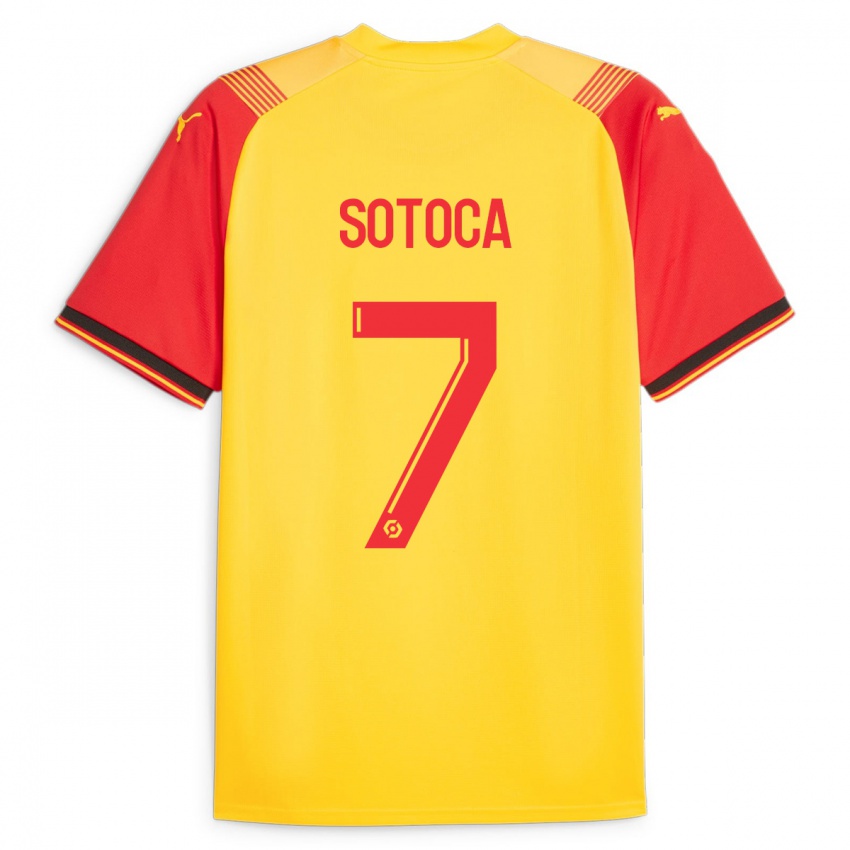 Criança Camisola Florian Sotoca #7 Amarelo Principal 2023/24 Camisa Brasil