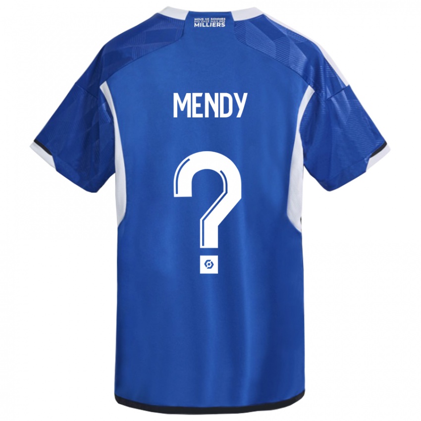 Criança Camisola François Mendy #0 Azul Principal 2023/24 Camisa Brasil