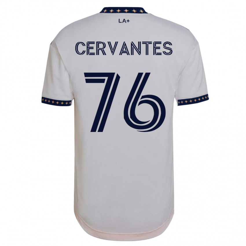 Criança Camisola Aaron Cervantes #76 Branco Principal 2023/24 Camisa Brasil