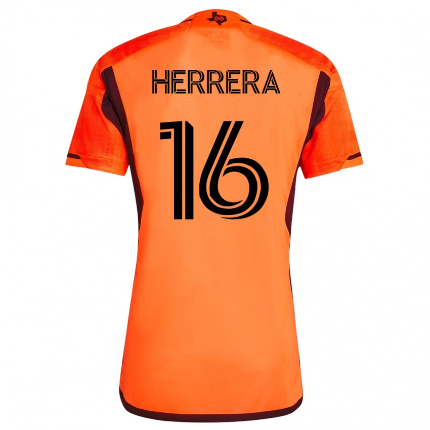 Criança Camisola Hector Herrera #16 Laranja Principal 2023/24 Camisa Brasil