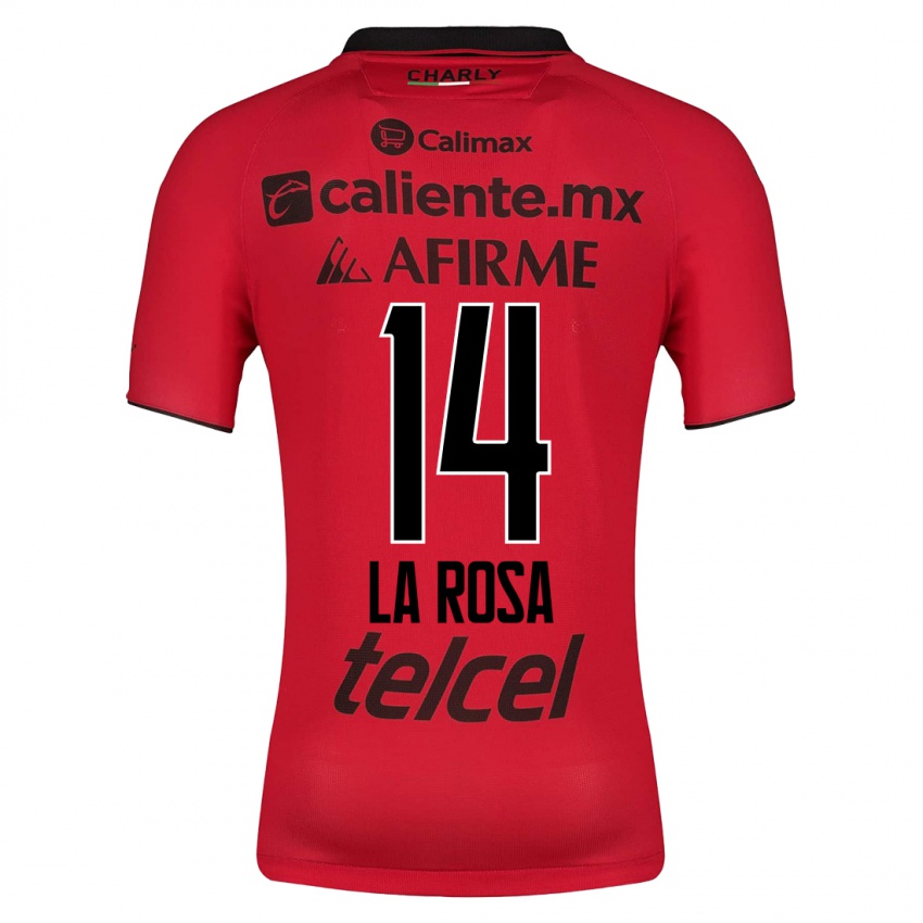 Criança Camisola Joselyn De La Rosa #14 Vermelho Principal 2023/24 Camisa Brasil