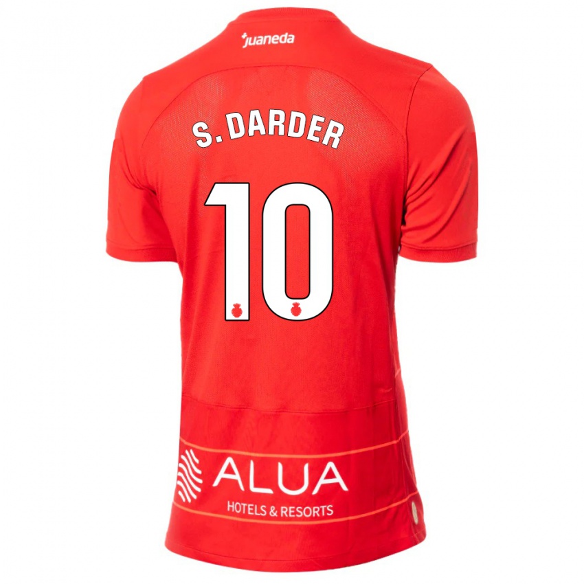 Criança Camisola Sergi Darder #10 Vermelho Principal 2023/24 Camisa Brasil