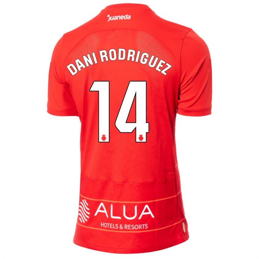 Criança Camisola Dani Rodríguez #14 Vermelho Principal 2023/24 Camisa Brasil