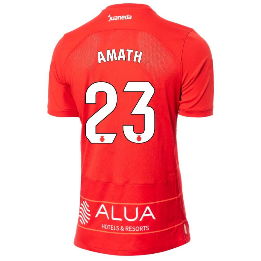 Criança Camisola Amath Ndiaye #23 Vermelho Principal 2023/24 Camisa Brasil