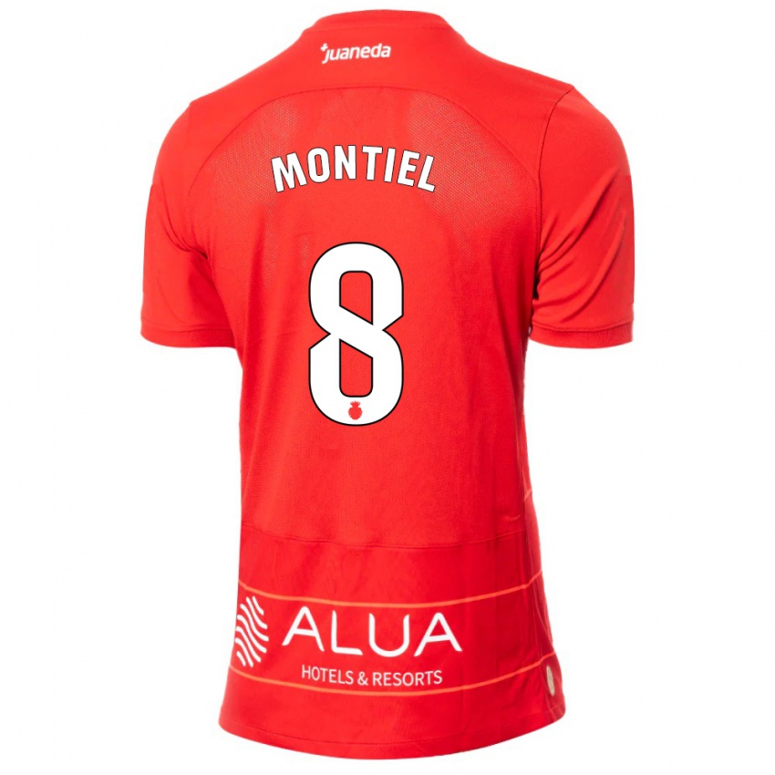 Criança Camisola Luis Montiel #8 Vermelho Principal 2023/24 Camisa Brasil
