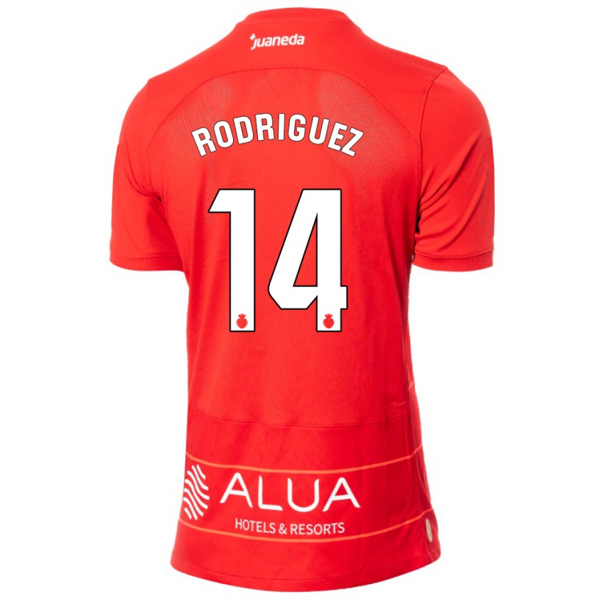 Criança Camisola Diego Rodríguez #14 Vermelho Principal 2023/24 Camisa Brasil