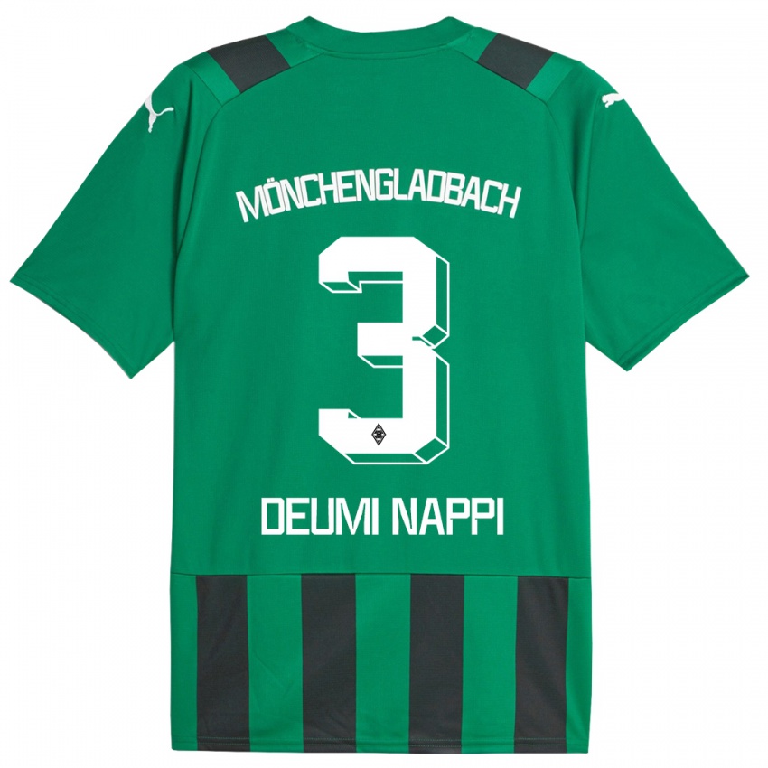 Criança Camisola Dimitrie Deumi Nappi #3 Preto Verde Alternativa 2023/24 Camisa Brasil