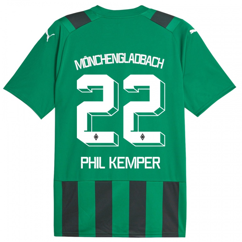 Criança Camisola Phil Kemper #22 Preto Verde Alternativa 2023/24 Camisa Brasil