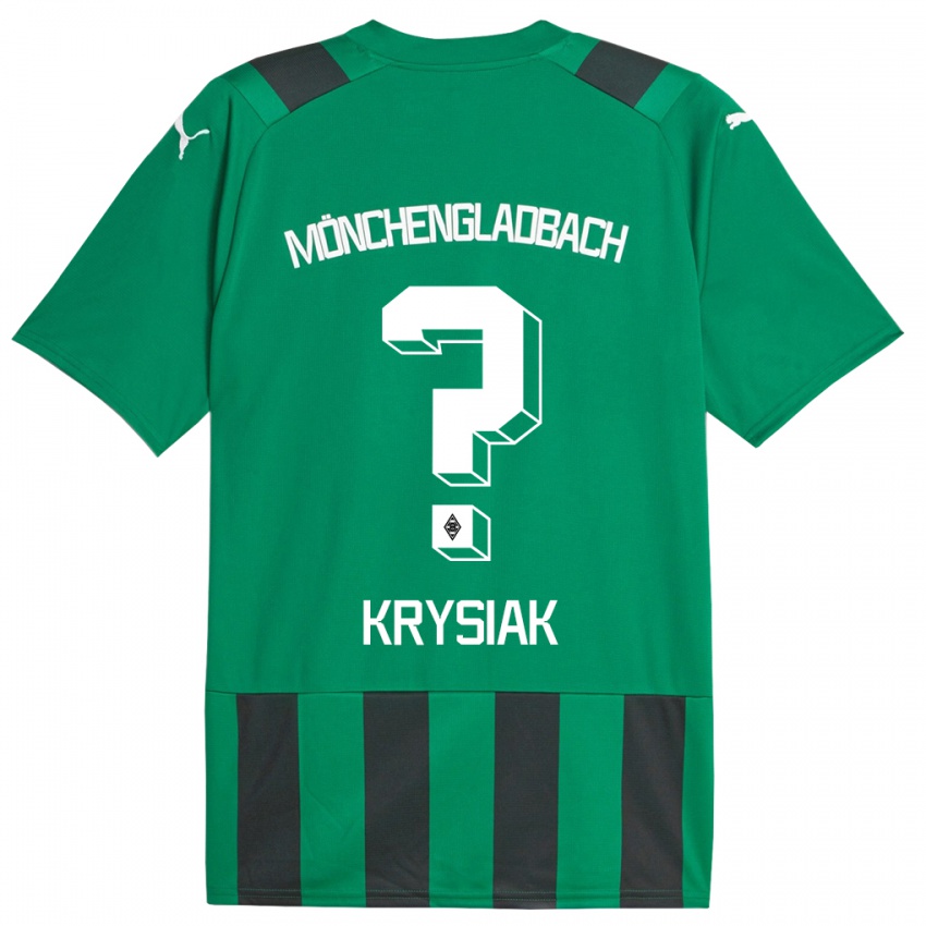 Criança Camisola Bartlomiej Krysiak #0 Preto Verde Alternativa 2023/24 Camisa Brasil