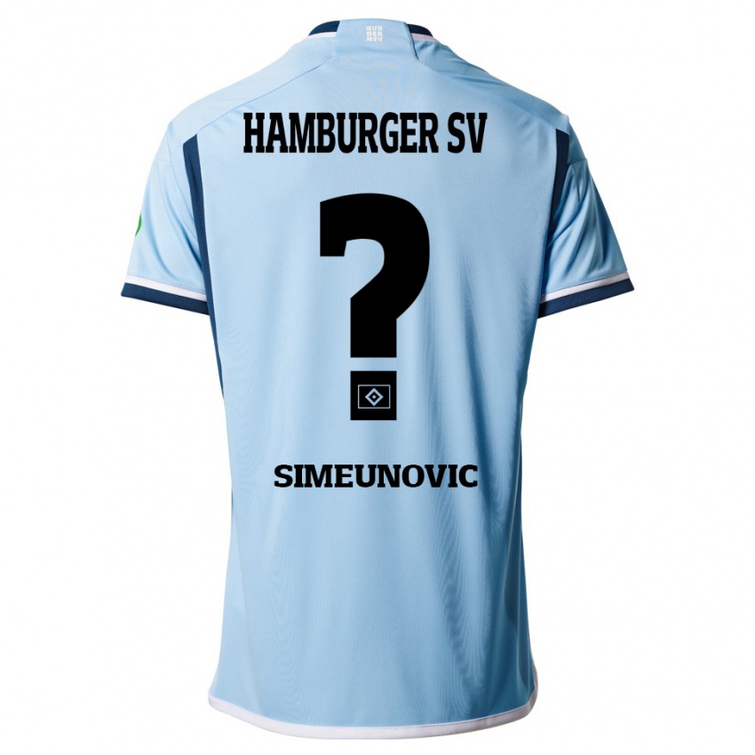 Criança Camisola Denis Simeunovic #0 Azul Alternativa 2023/24 Camisa Brasil