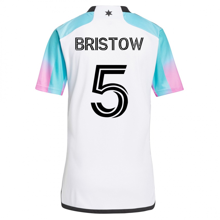 Criança Camisola Ethan Bristow #5 Branco Alternativa 2023/24 Camisa Brasil