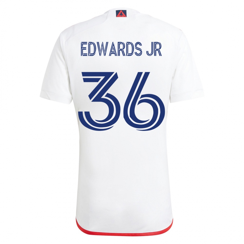 Criança Camisola Earl Edwards Jr. #36 Branco Vermelho Alternativa 2023/24 Camisa Brasil