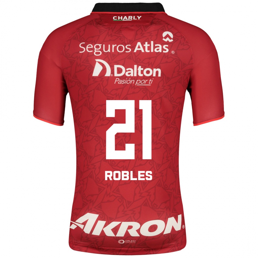 Criança Camisola Carlos Robles #21 Vermelho Alternativa 2023/24 Camisa Brasil