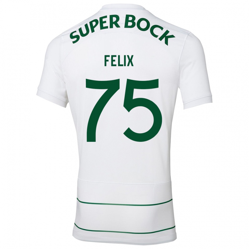 Criança Camisola Vando Félix #75 Branco Alternativa 2023/24 Camisa Brasil