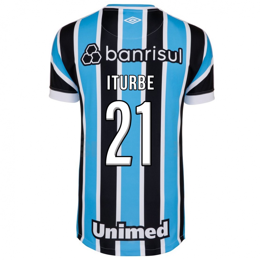 Homem Camisola Juan Iturbe #21 Azul Principal 2023/24 Camisa Brasil