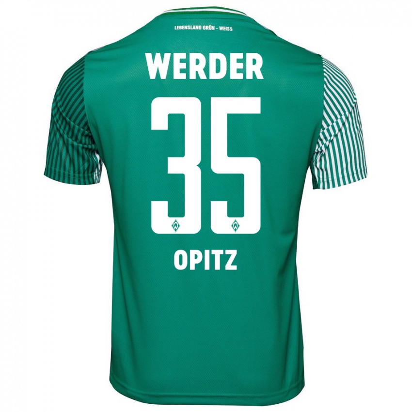 Homem Camisola Leon Opitz #35 Verde Principal 2023/24 Camisa Brasil