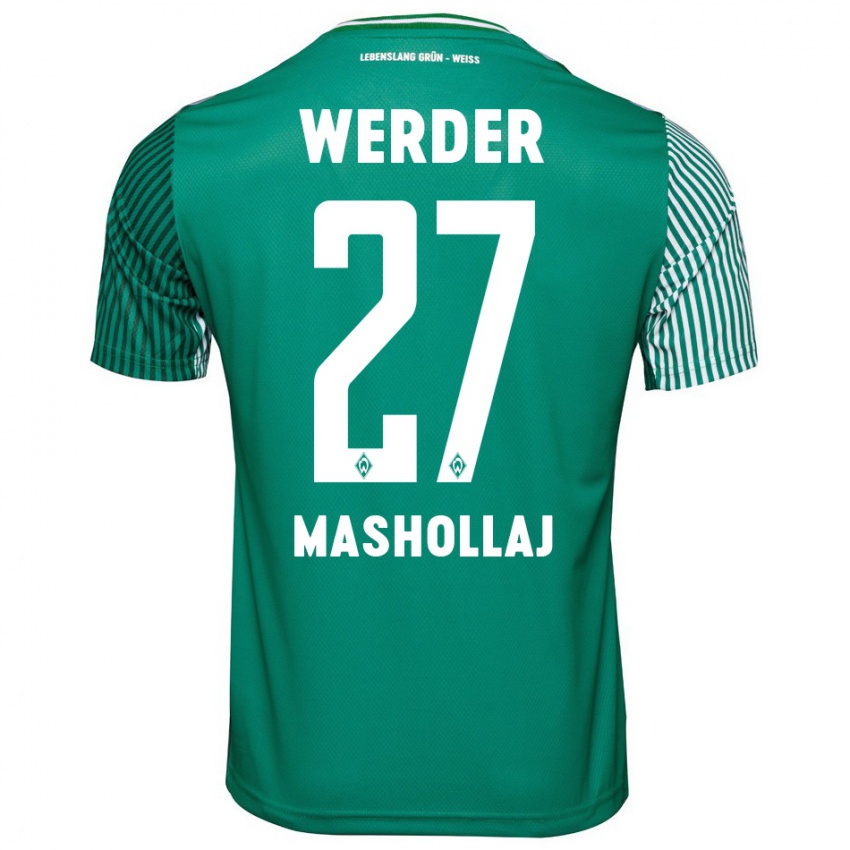 Homem Camisola Benjamin Mashollaj #27 Verde Principal 2023/24 Camisa Brasil