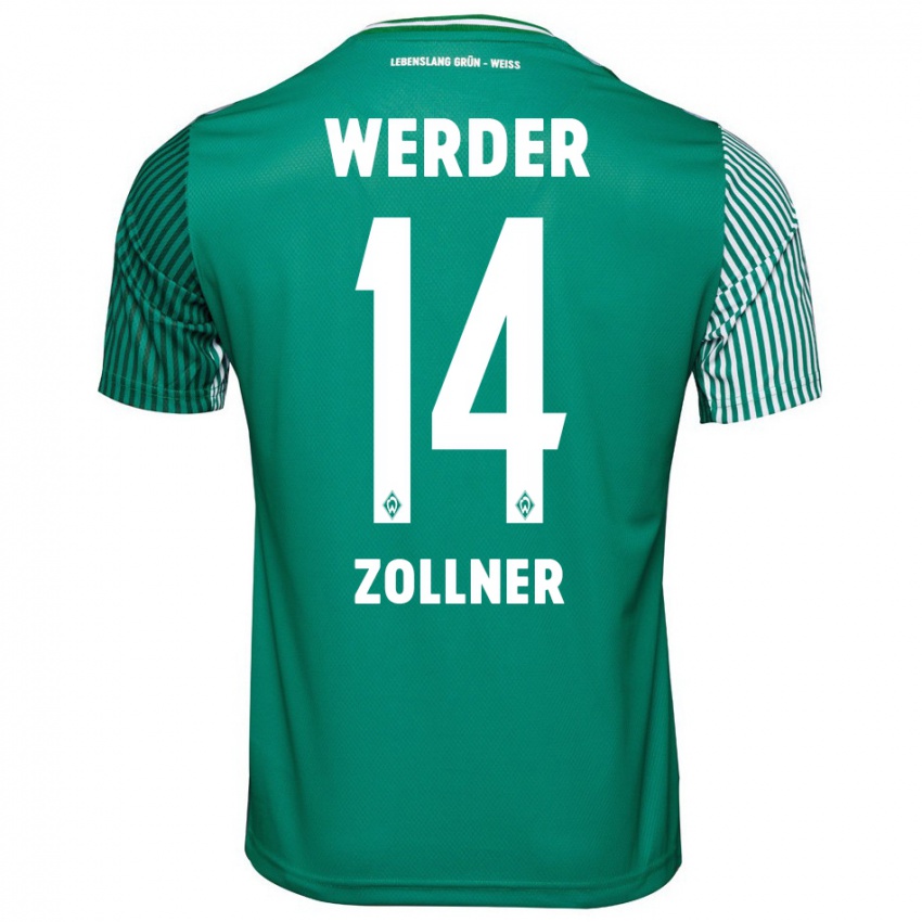 Homem Camisola Adrian Zollner #14 Verde Principal 2023/24 Camisa Brasil