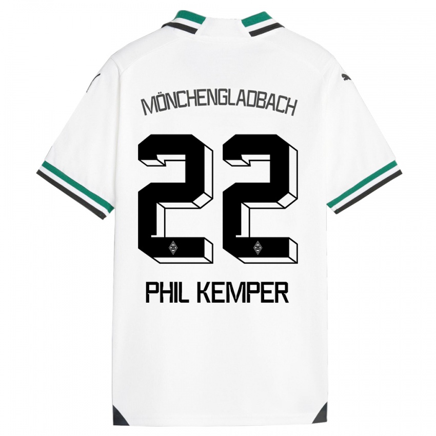 Homem Camisola Phil Kemper #22 Branco Verde Principal 2023/24 Camisa Brasil