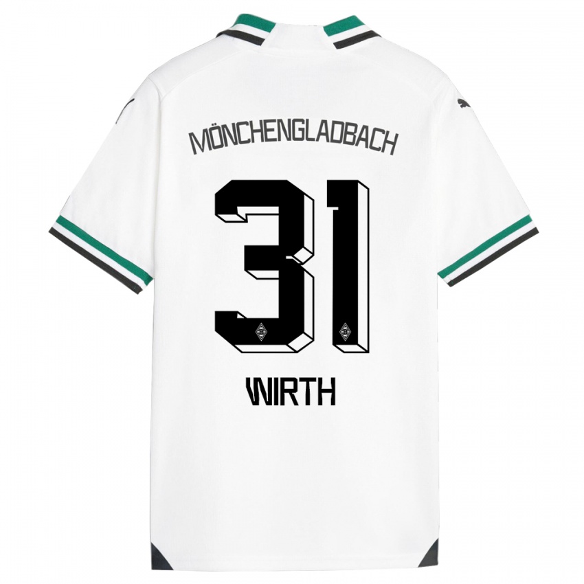Homem Camisola Linus Wirth #31 Branco Verde Principal 2023/24 Camisa Brasil