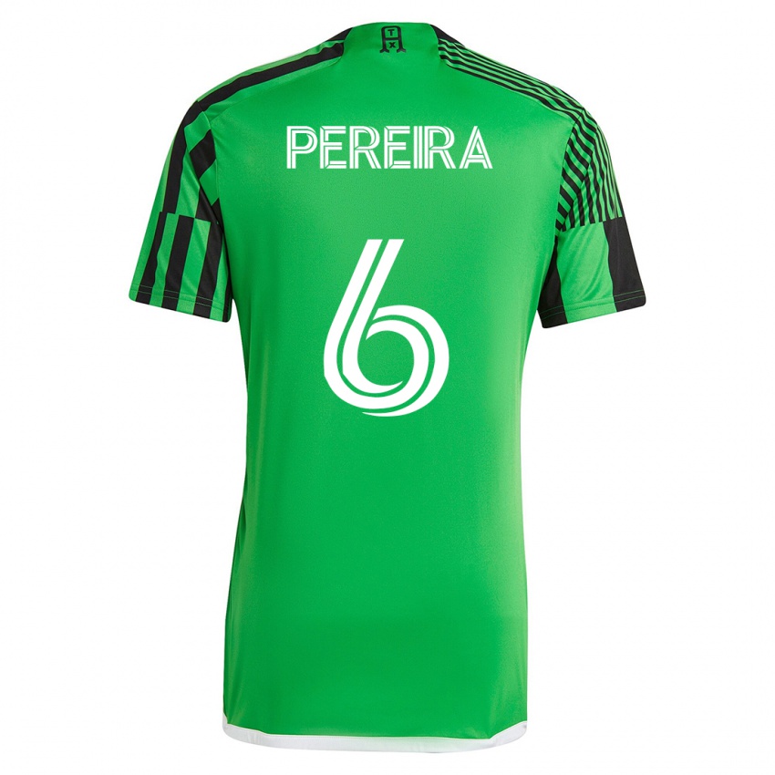 Homem Camisola Daniel Pereira #6 Verde Preto Principal 2023/24 Camisa Brasil