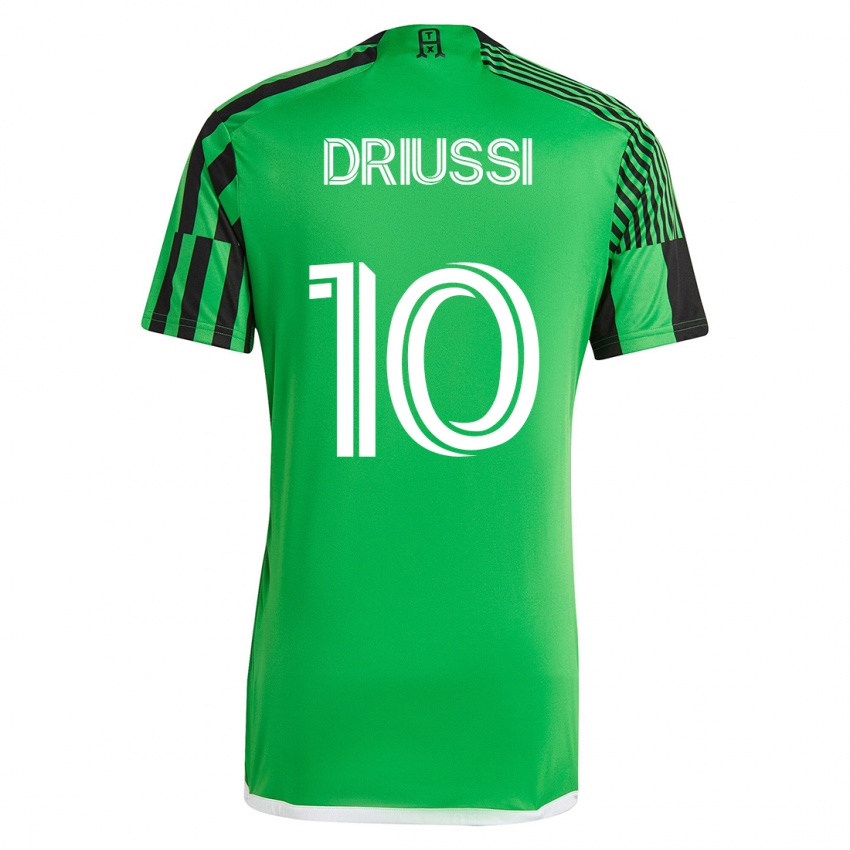 Homem Camisola Sebastián Driussi #10 Verde Preto Principal 2023/24 Camisa Brasil