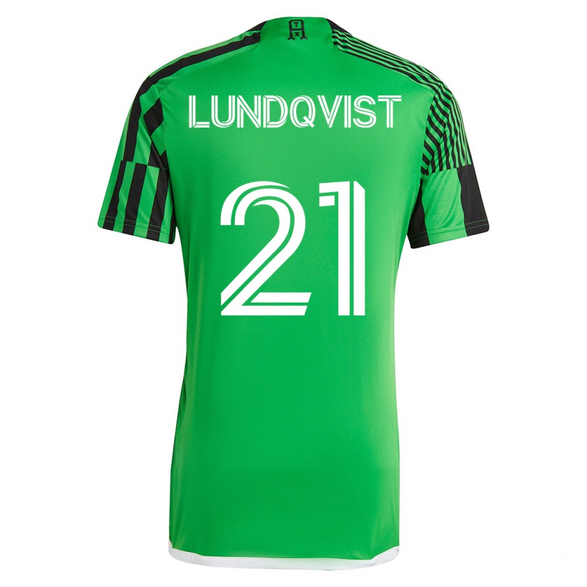 Homem Camisola Adam Lundqvist #21 Verde Preto Principal 2023/24 Camisa Brasil