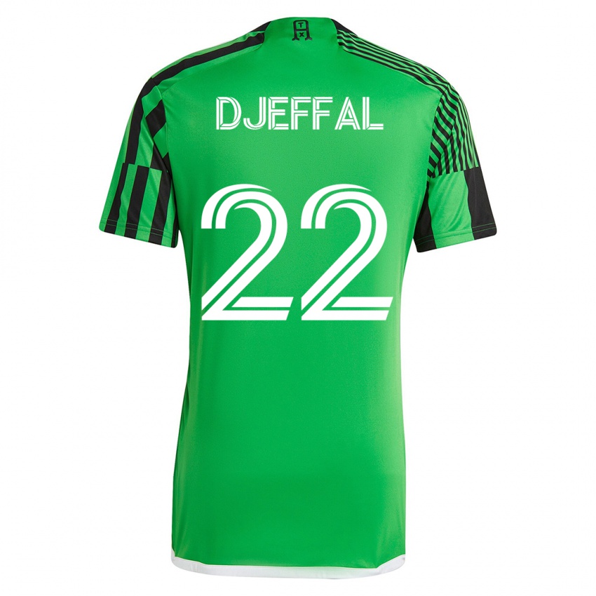 Homem Camisola Sofiane Djeffal #22 Verde Preto Principal 2023/24 Camisa Brasil
