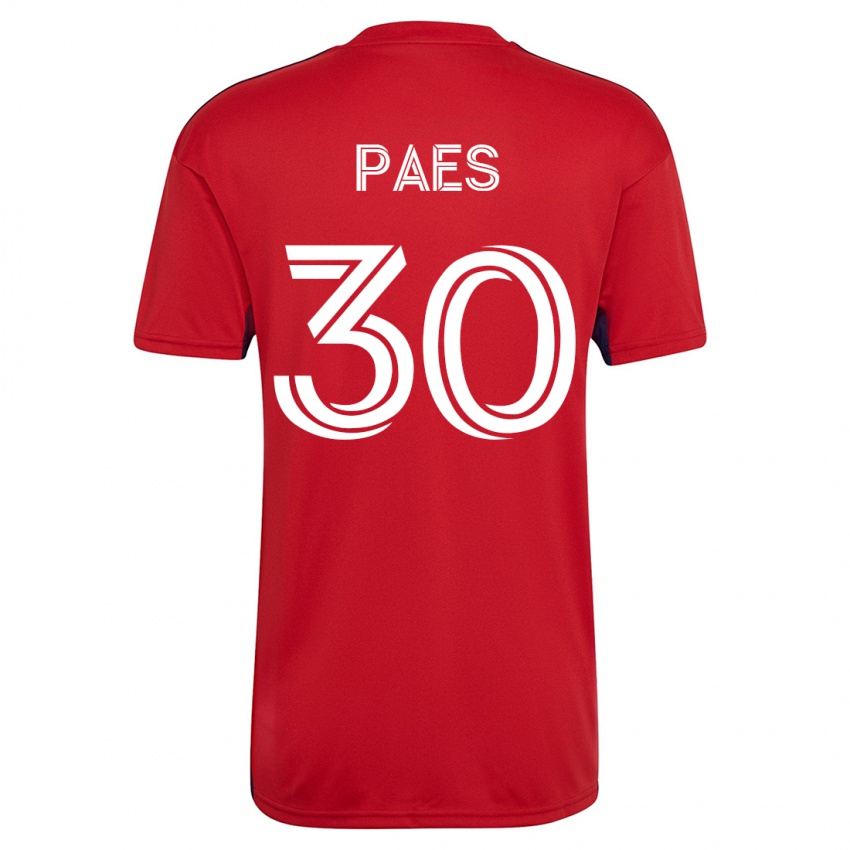 Homem Camisola Maarten Paes #30 Vermelho Principal 2023/24 Camisa Brasil