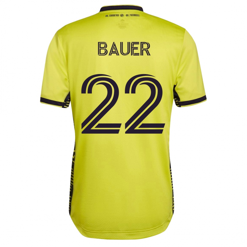 Homem Camisola Josh Bauer #22 Amarelo Principal 2023/24 Camisa Brasil