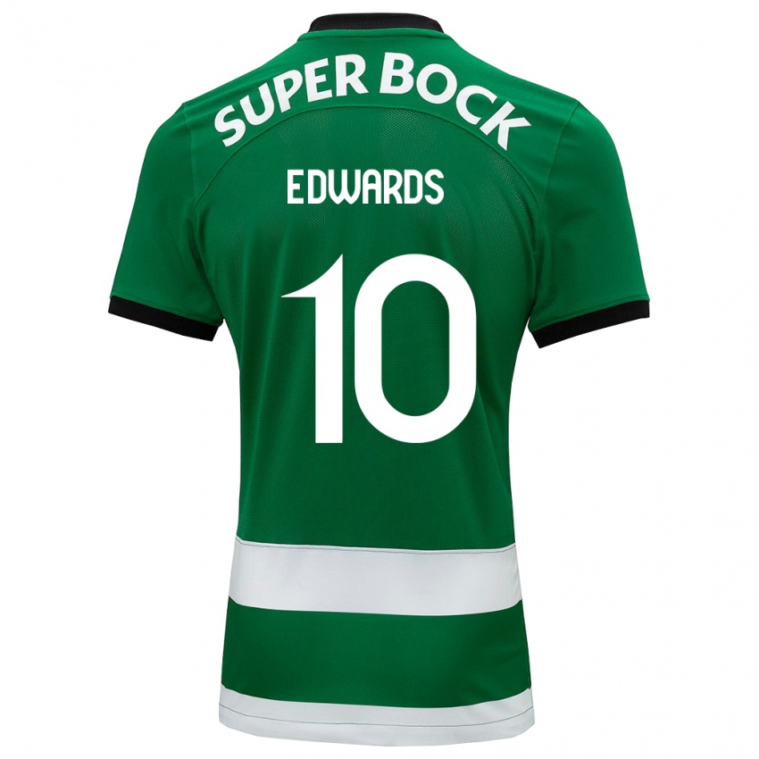 Homem Camisola Marcus Edwards #10 Verde Principal 2023/24 Camisa Brasil