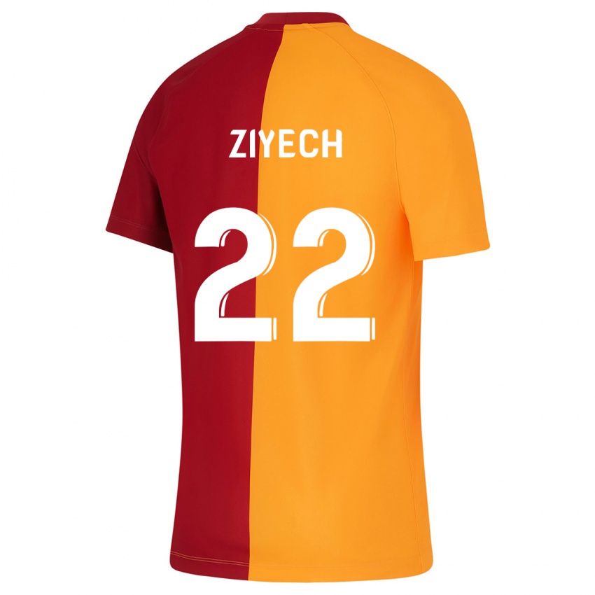 Homem Camisola Hakim Ziyech #22 Laranja Principal 2023/24 Camisa Brasil