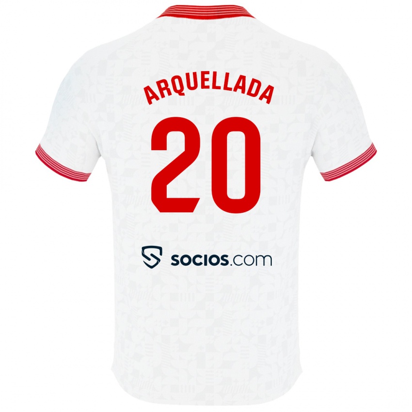 Homem Camisola Álvaro Arquellada #20 Branco Principal 2023/24 Camisa Brasil