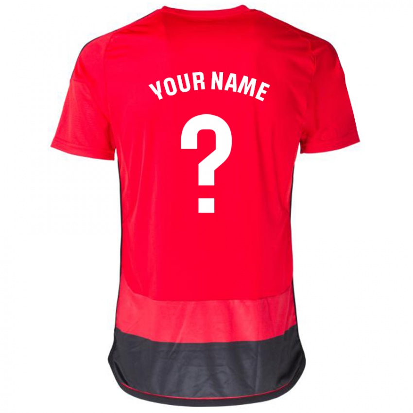 Homem Camisola Seu Nome #0 Vermelho Preto Principal 2023/24 Camisa Brasil