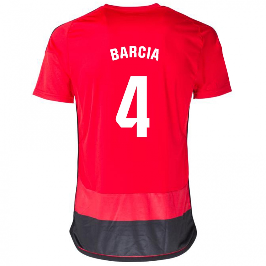 Homem Camisola Sergio Barcia #4 Vermelho Preto Principal 2023/24 Camisa Brasil