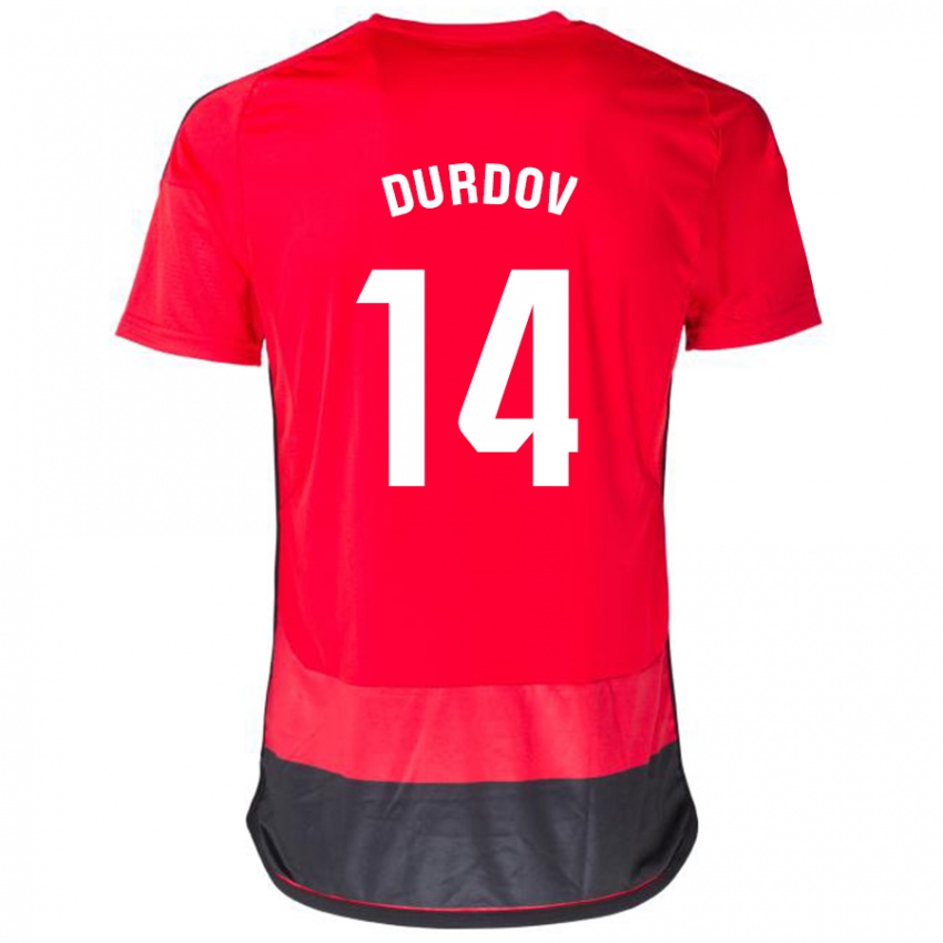 Homem Camisola Ivan Durdov #14 Vermelho Preto Principal 2023/24 Camisa Brasil