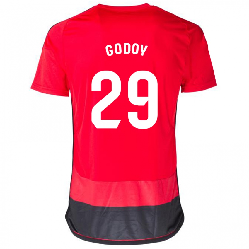 Homem Camisola Alan Godoy #29 Vermelho Preto Principal 2023/24 Camisa Brasil