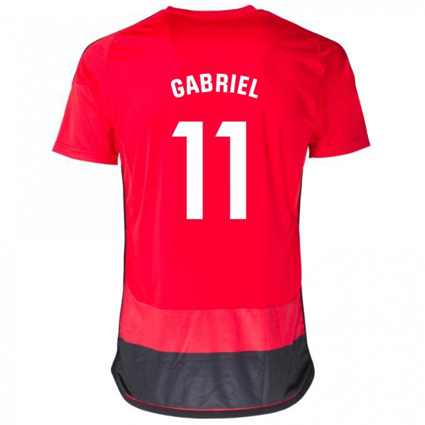 Homem Camisola Sergio Gabriel #11 Vermelho Preto Principal 2023/24 Camisa Brasil