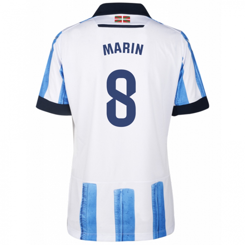 Homem Camisola Pablo Marín #8 Branco Azulado Principal 2023/24 Camisa Brasil