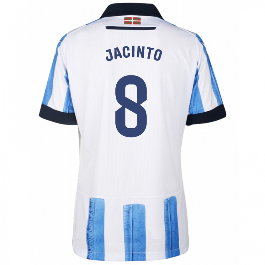 Homem Camisola Andreia De Jesus Jacinto #8 Branco Azulado Principal 2023/24 Camisa Brasil