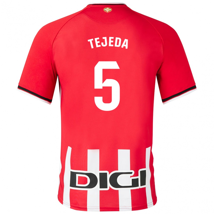 Homem Camisola Diego Tejeda #5 Vermelho Principal 2023/24 Camisa Brasil