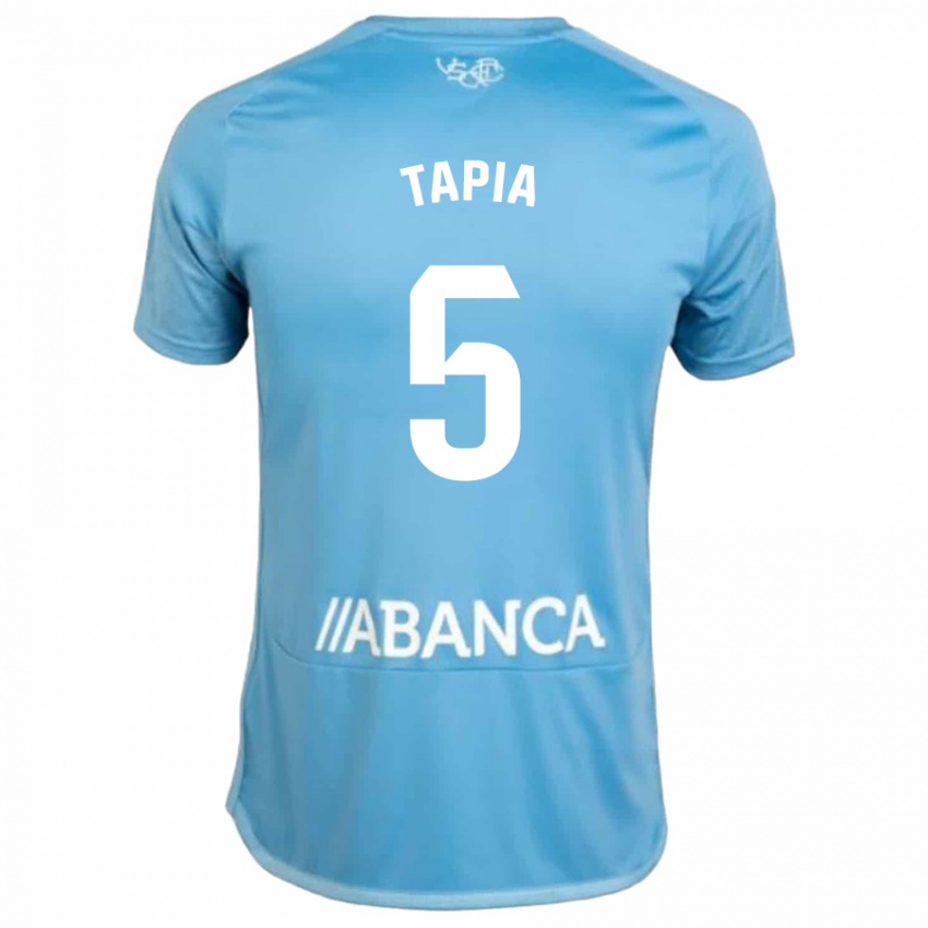 Homem Camisola Renato Tapia #5 Azul Principal 2023/24 Camisa Brasil